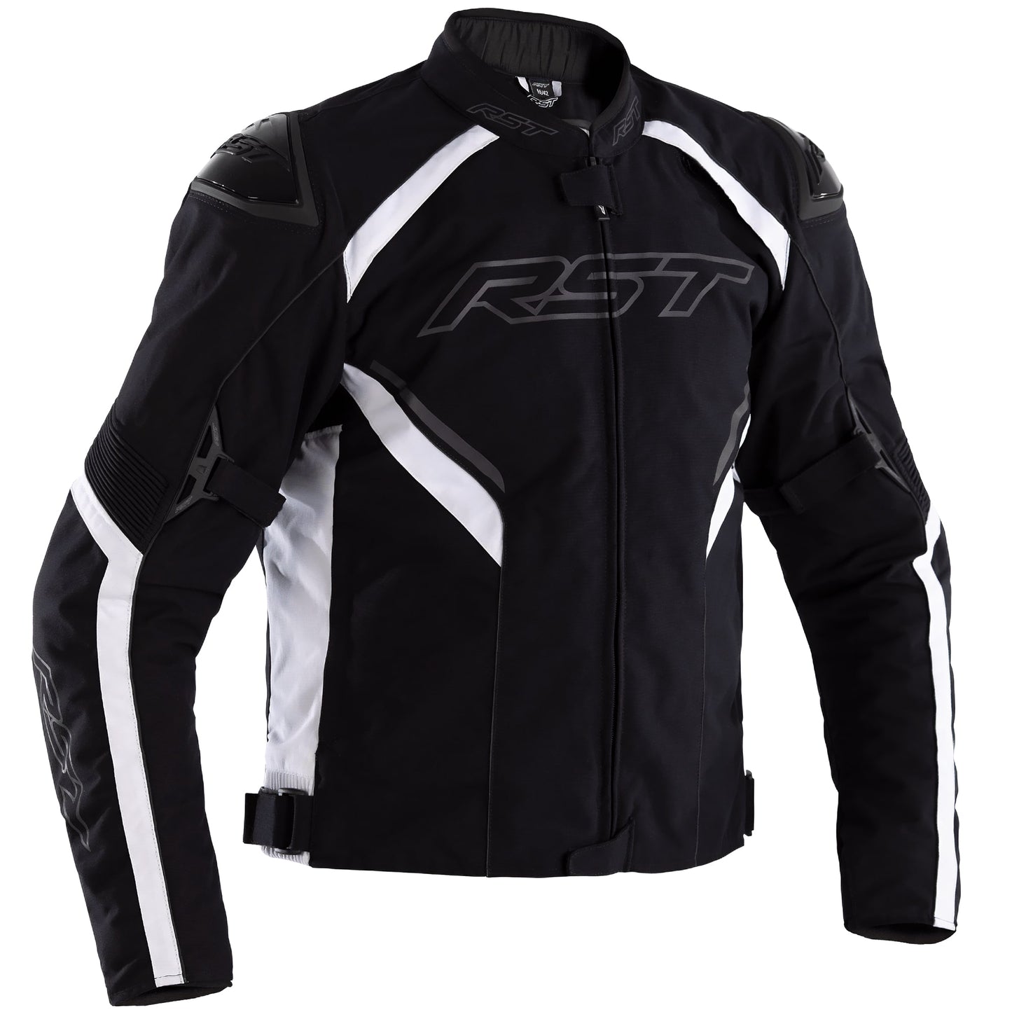 RST Sabre Airbag CE Textile Jacket - Black / White by RST - clearance motorcycle jacket