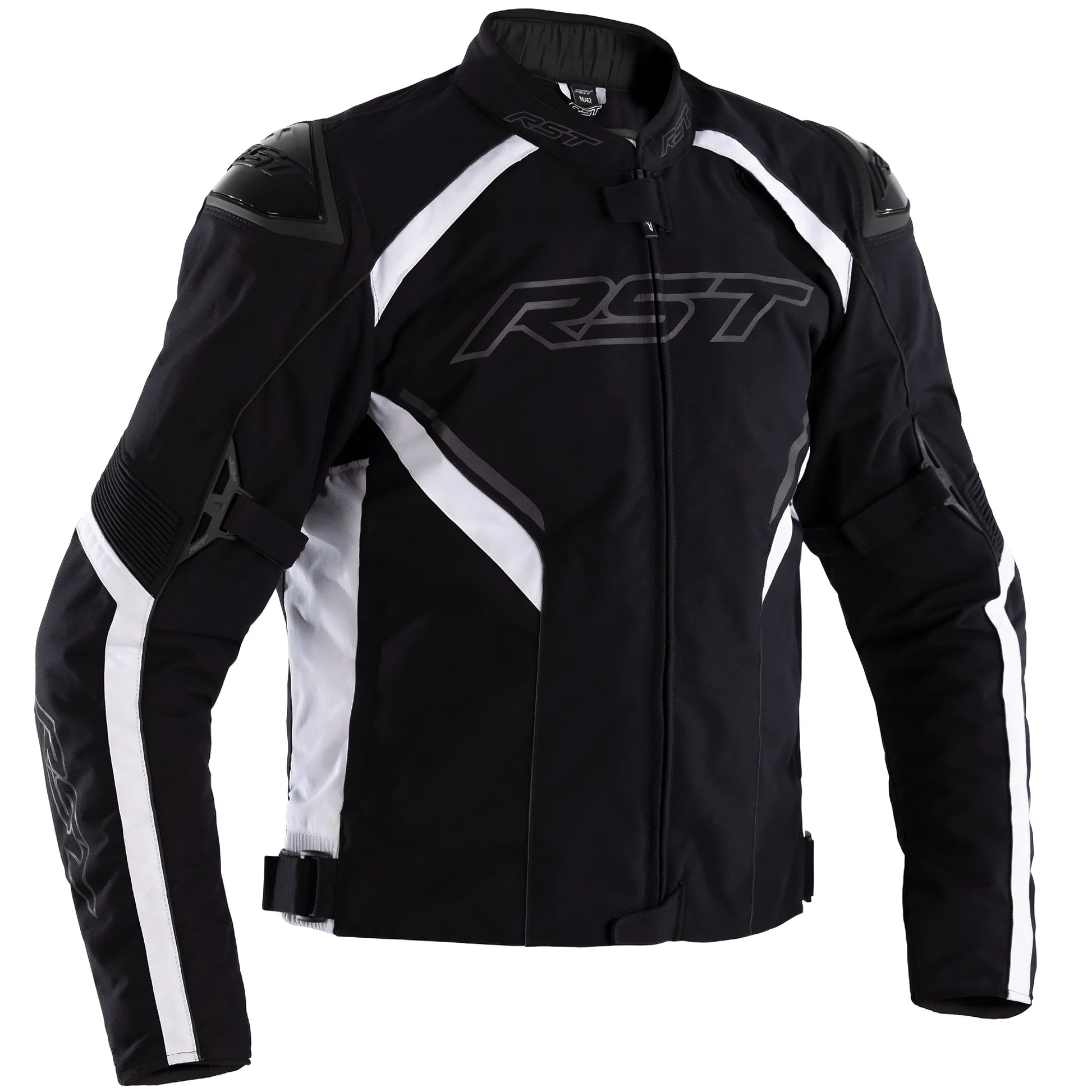 RST Sabre Airbag CE Textile Jacket - Black / White by RST - clearance motorcycle jacket