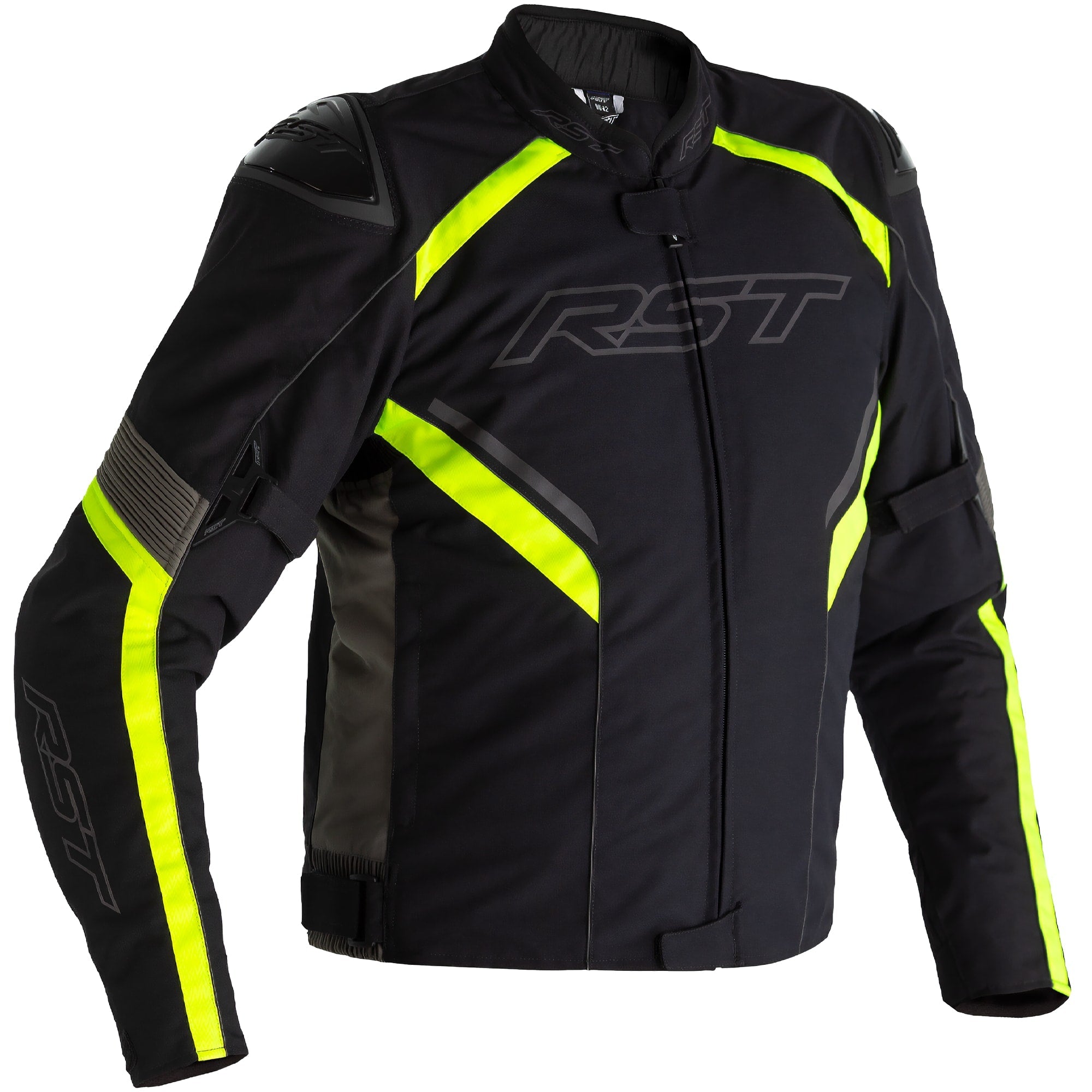 RST Sabre CE Textile Jacket - Black / Grey / Fluo Yellow by RST - clearance motorcycle jacket