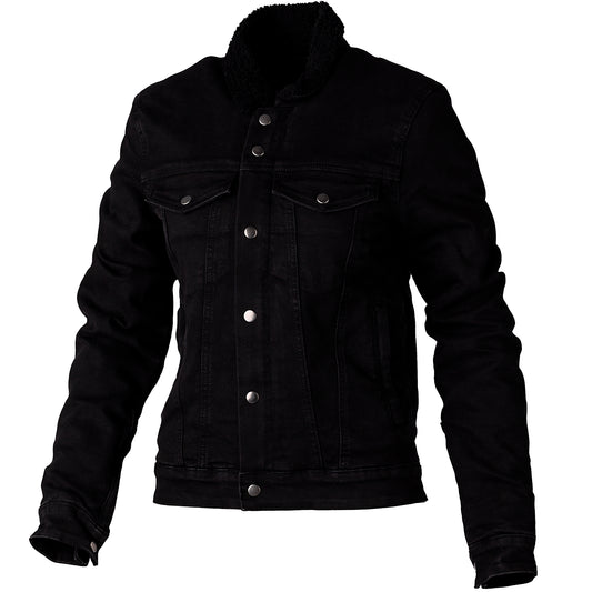 RST X Ladies Sherpa Denim CE Textile Jacket - Black by RST - clearance motorcycle jacket