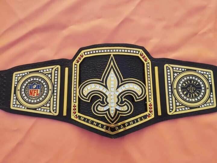 Nfl Custom New Orleans Saints Championship Wrestling Belt - 3 | Dash Racegear
