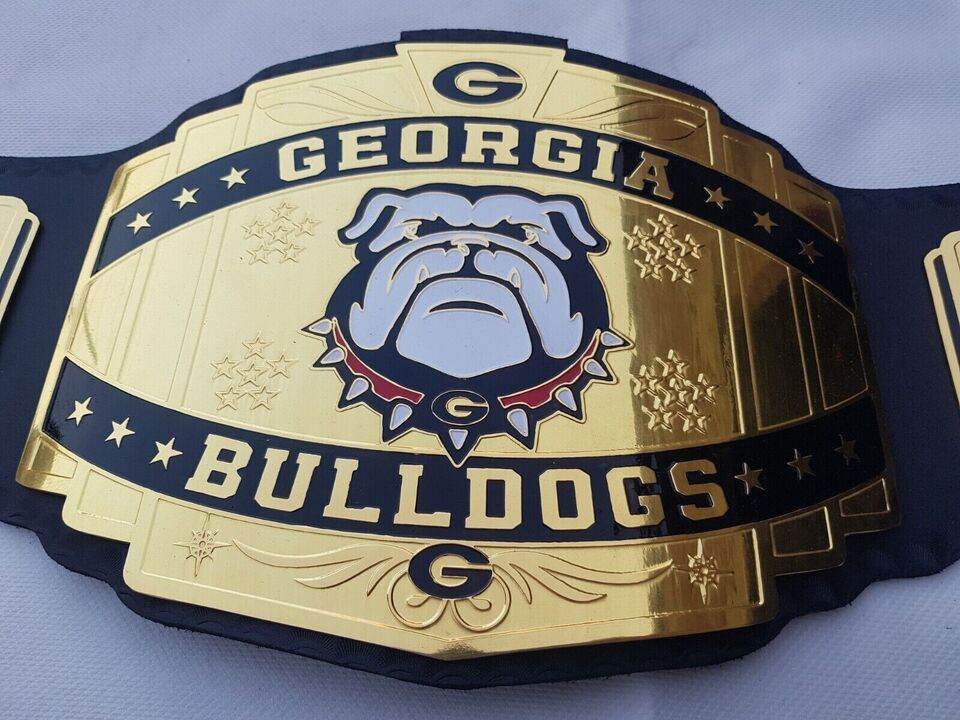 Georgia Bulldogs Championship Wrestling Brass 2mm Belt Adult - 5 | Dash Racegear