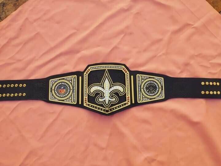 Nfl Custom New Orleans Saints Championship Wrestling Belt - 4 | Dash Racegear
