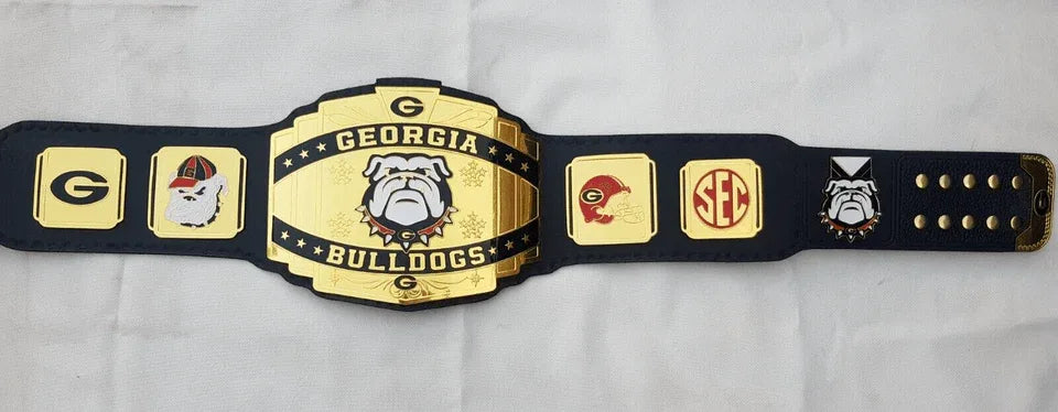 Georgia Bulldogs Championship Wrestling Brass 2mm Belt Adult - 3 | Dash Racegear