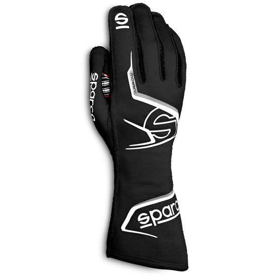 Sparco Arrow Race Gloves - Black / white, XSmall | DASH RACEGEAR