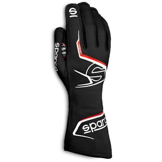 Sparco Arrow Race Gloves - Black / Red, Large | DASH RACEGEAR
