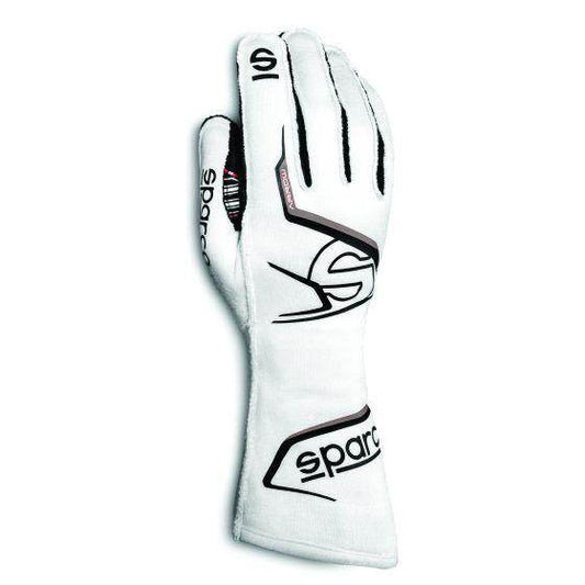Sparco Arrow Race Gloves - White / Gray, XLarge | DASH RACEGEAR