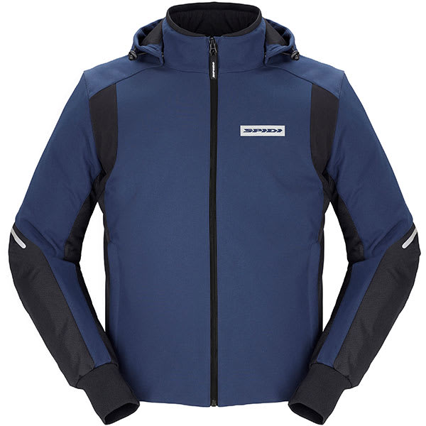 Spidi Hoodie Armour H2Out Textile Jacket - Black / Blue by Spidi - clearance motorcycle jacket