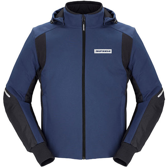 Spidi Hoodie Armour H2Out Textile Jacket - Black / Blue by Spidi - clearance motorcycle jacket