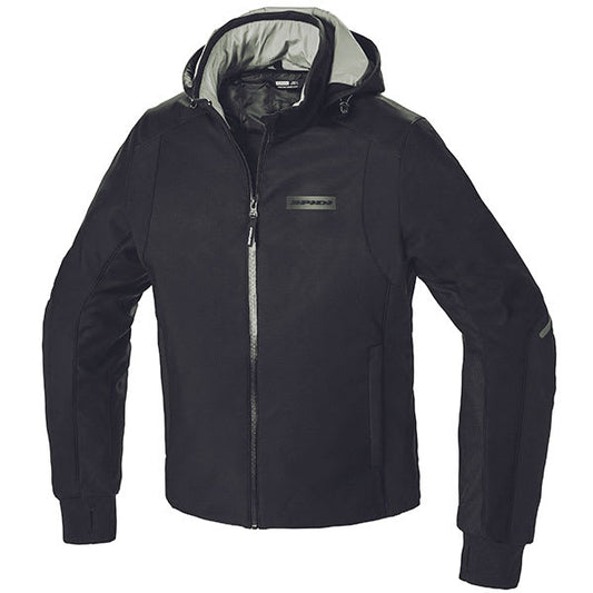 Spidi Hoodie Armour H2Out Textile Jacket - Black by Spidi - clearance motorcycle jacket