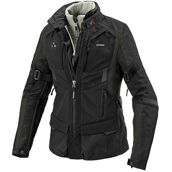 Spidi Ladies 4Season Evo CE Textile Jacket - Black / Dark Green by Spidi - clearance motorcycle jacket
