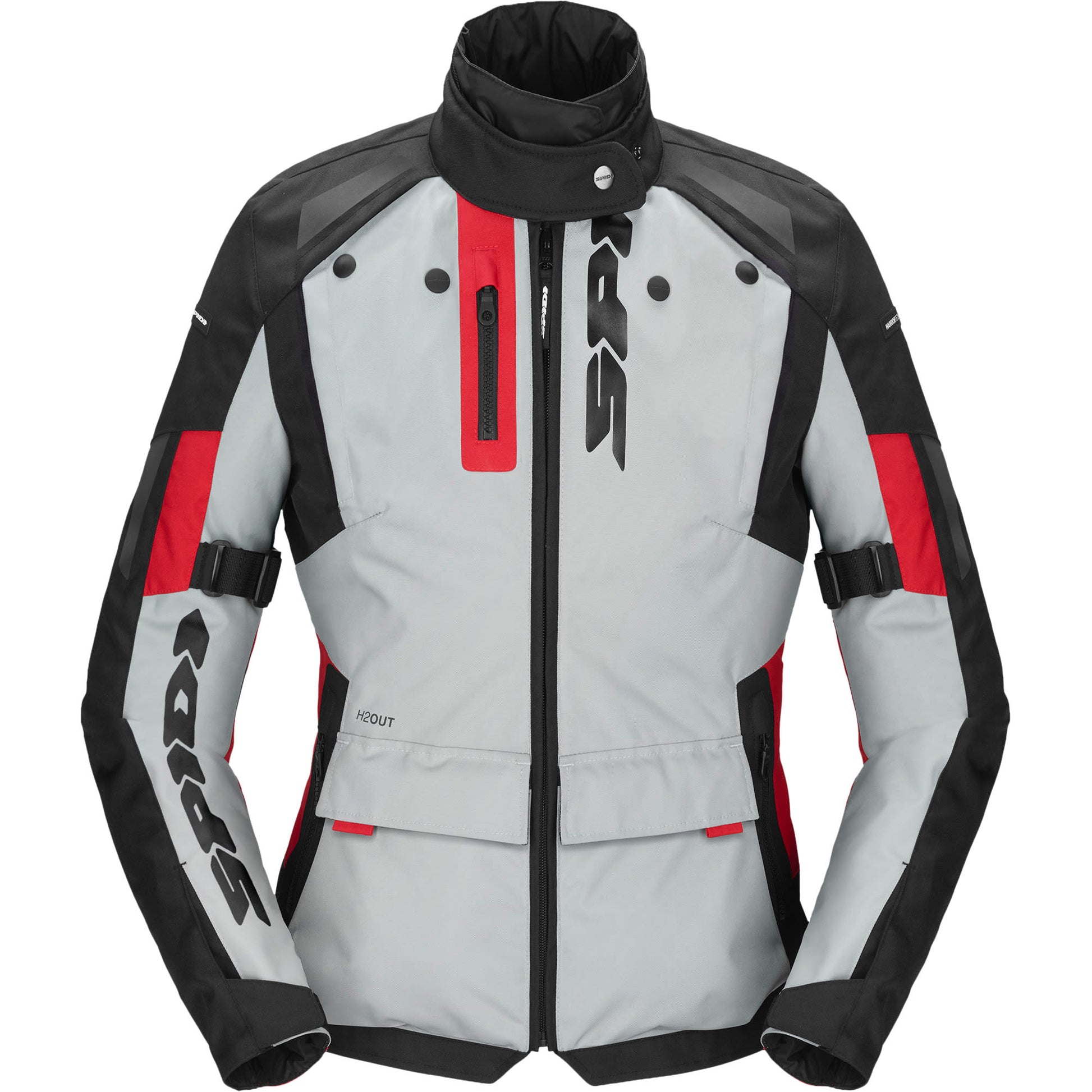 Spidi Ladies Crossmaster CE Textile Jacket - Black / Grey / Red by Spidi - clearance motorcycle jacket