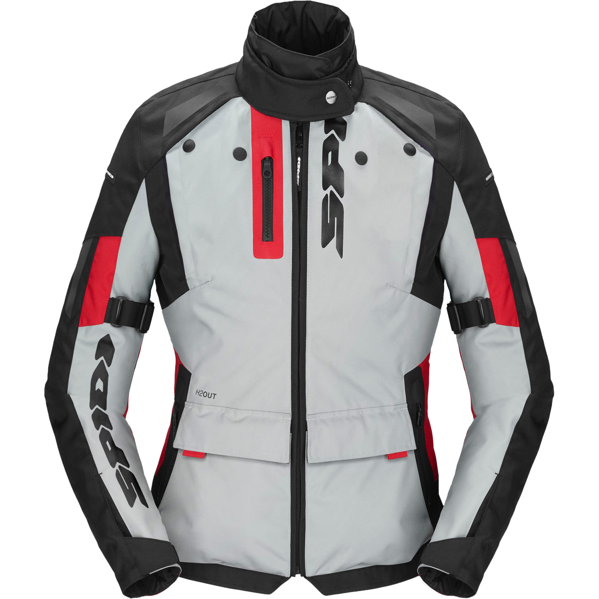 Spidi Ladies Crossmaster CE Textile Jacket - Black / Grey / Red by Spidi - clearance motorcycle jacket