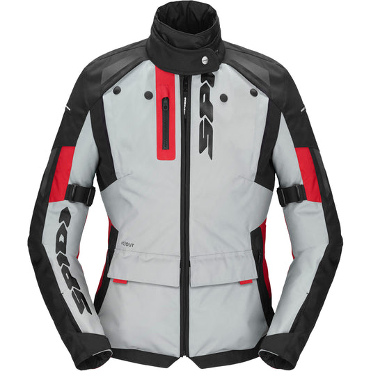 Spidi Ladies Crossmaster CE Textile Jacket - Black / Grey / Red by Spidi - clearance motorcycle jacket