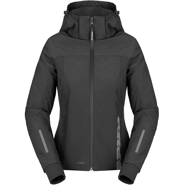 Spidi Ladies Hoodie II H2Out Waterproof Textile Jacket - Black by Spidi - clearance motorcycle jacket