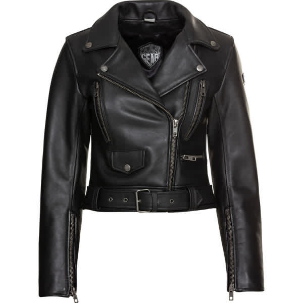 Spirit Motors Ladies Bad Bonnie Leather Jacket - Black by Spirit Motors - clearance motorcycle jacket
