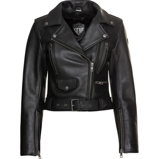 Spirit Motors Ladies Bad Bonnie Leather Jacket - Black by Spirit Motors - clearance motorcycle jacket