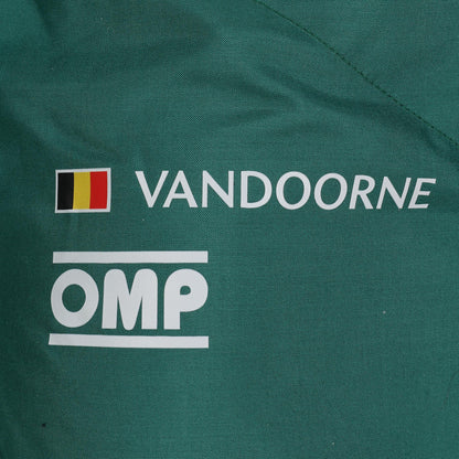 Vandoorne name and Belgian flag detail on 2024 Aston Martin F1-inspired race suit