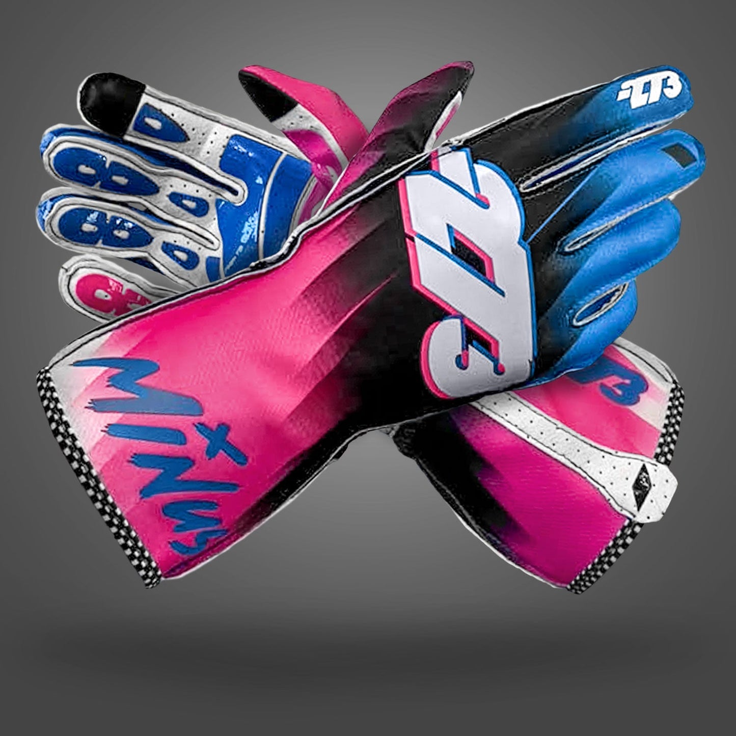 SUPERSONIC Black/Cyan/Hot Pink - Glove | DASH RACEGEAR