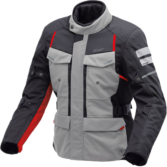 T.ur Lapland Hydroscud Textile Jacket - Light Grey / Dark Anthracite by T.ur - clearance motorcycle jacket