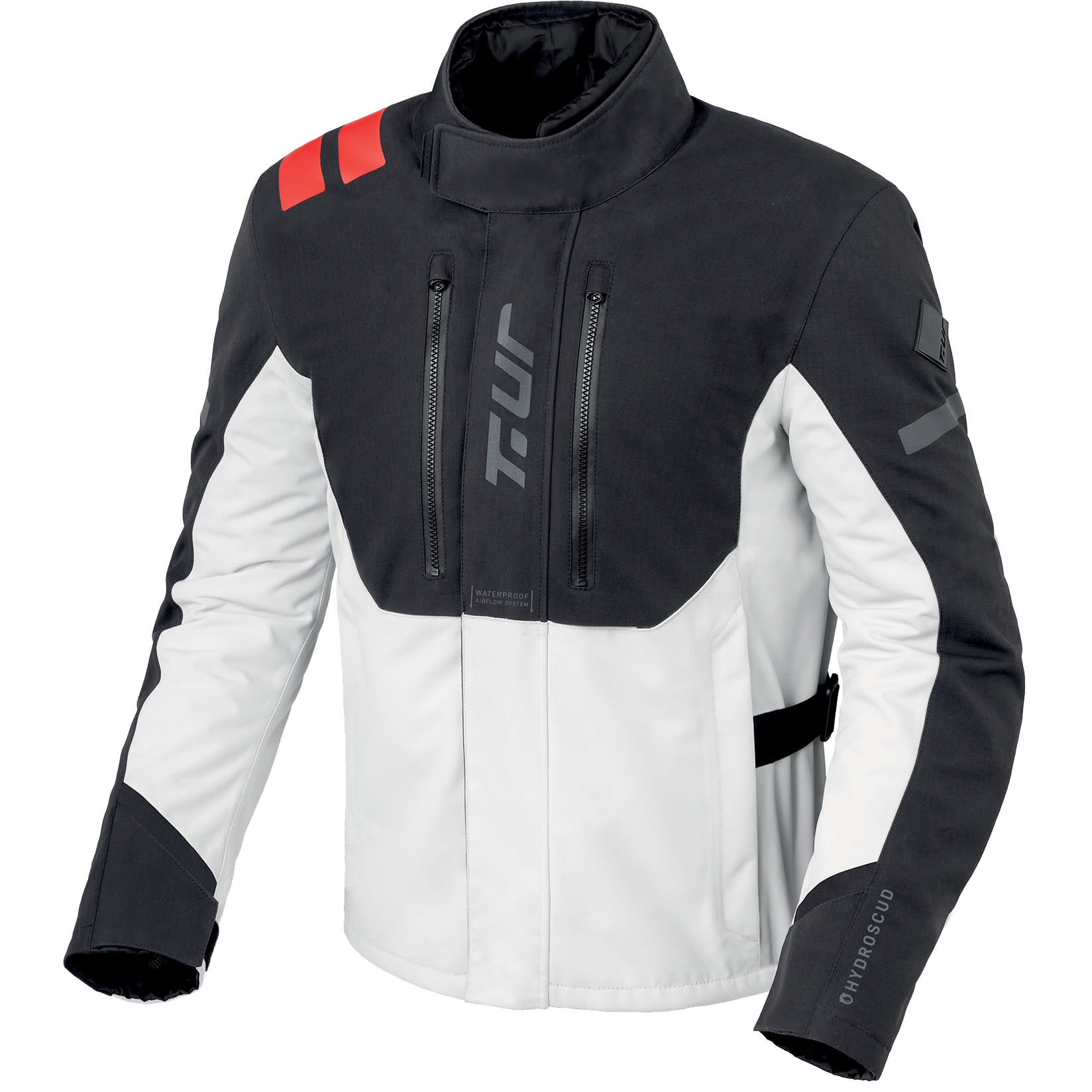 T.ur Overcast Hydroscud Textile Jacket - Black / Ice by T.ur - clearance motorcycle jacket