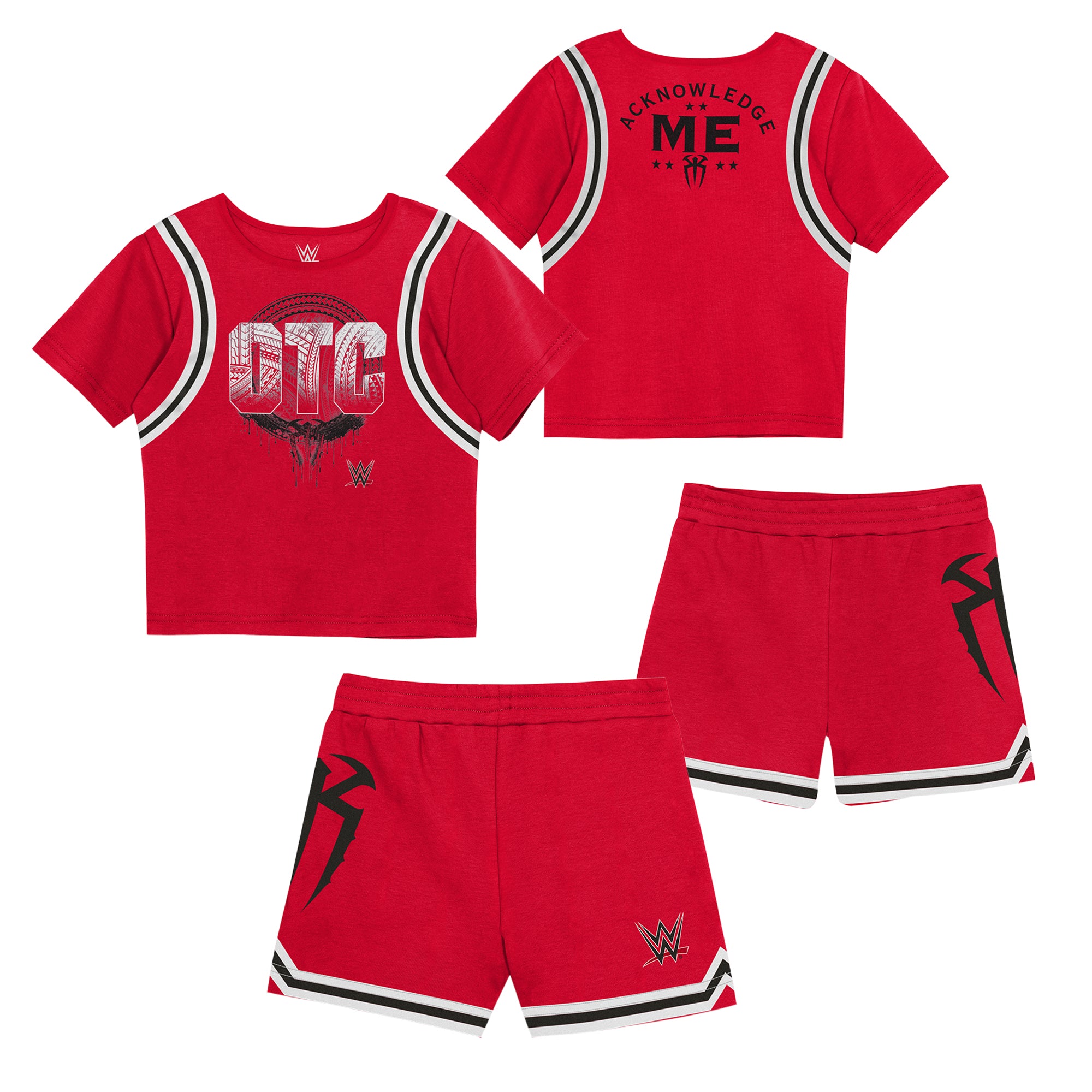 Roman Reigns toddler T-shirt and shorts set front view