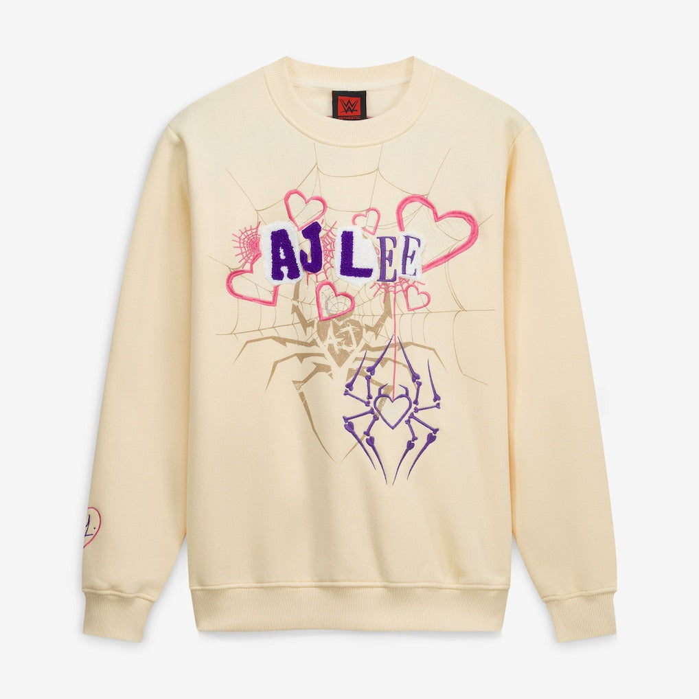 Men's Cream AJ Lee Love Bites Sweatshirt - DASH RACEGEAR image 2