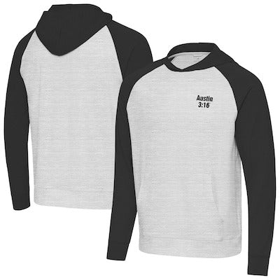 Men's Antigua Black/Heather Gray "Stone Cold" Steve Austin Urgent Hoodie - DASH RACEGEAR image 1