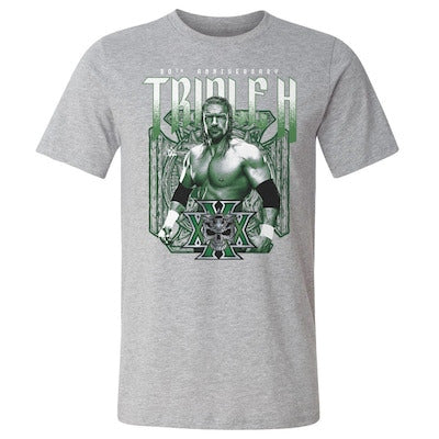 Men's 500 Level Heather Gray Triple H 30th Anniversary T-Shirt - DASH RACEGEAR image 1