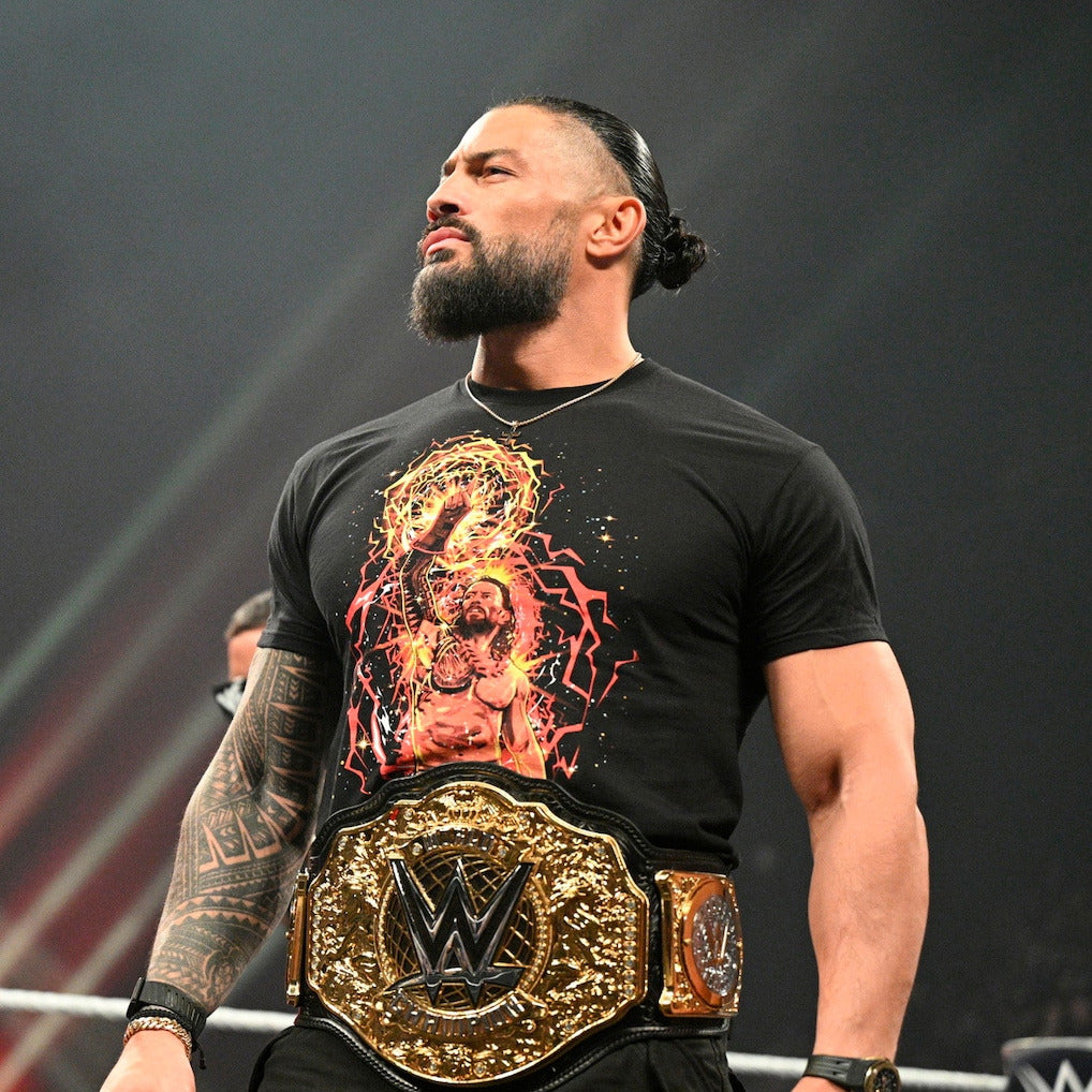 Men's Black Roman Reigns Aura Cartoon T-Shirt - DASH RACEGEAR image 4