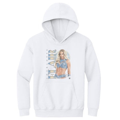 Youth 500 Level White Charlotte Flair Vintage Hoodie - DASH RACEGEAR image 1