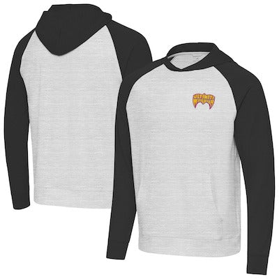 Men's Antigua Black/Heather Gray The Ultimate Warrior Urgent Hoodie - DASH RACEGEAR image 1