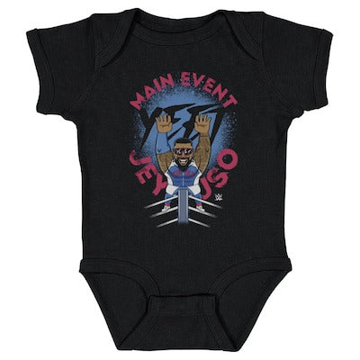 Infant 500 Level Black Jey Uso Big Shots Ropes Bodysuit - DASH RACEGEAR image 1