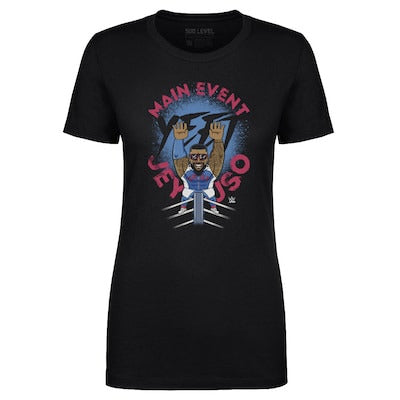 Women's 500 Level Black Jey Uso Big Shots Ropes T-Shirt - DASH RACEGEAR image 1
