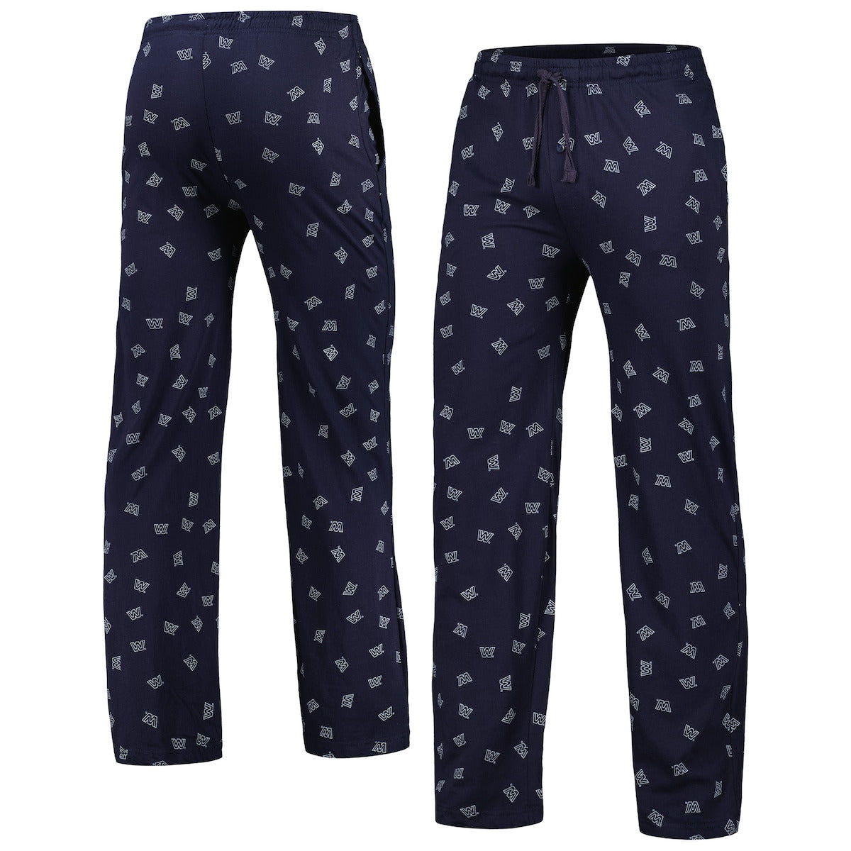 Men's Ripple Junction Navy WWE Retro Logo Allover Sleep Pants