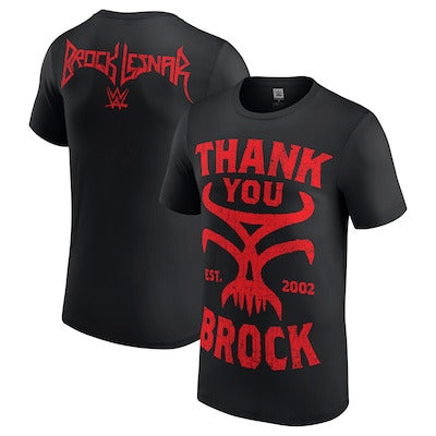 Men's Black/Red Brock Lesnar Thank You Brock T-Shirt - DASH RACEGEAR image 1
