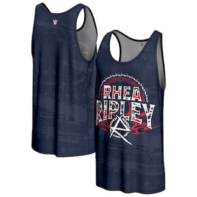 Men's ProSphere Navy Rhea Ripley Americana Tank Top - DASH RACEGEAR image 1