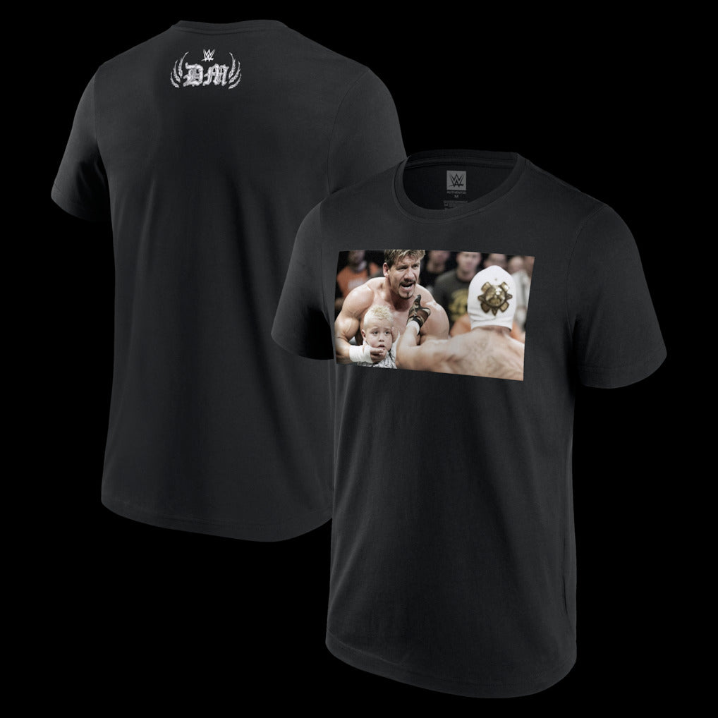 Men's Black Dominik Mysterio Custody Battle Photo T-Shirt - DASH RACEGEAR image 1