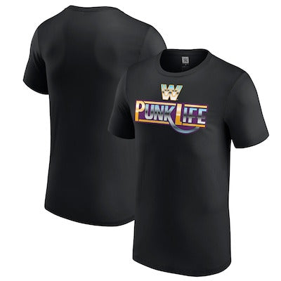 Men's Black CM Punk Punk Life T-Shirt - DASH RACEGEAR image 1