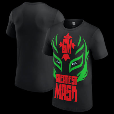Men's Black Rey Mysterio AAA T-Shirt - DASH RACEGEAR image 1