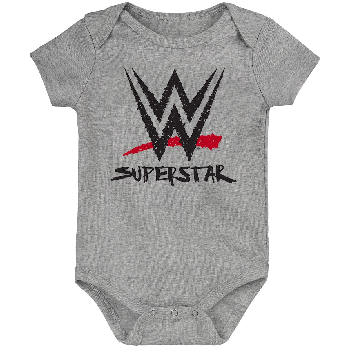 Infant Red/Black/Gray WWE Logo Three-Piece Bodysuit Set