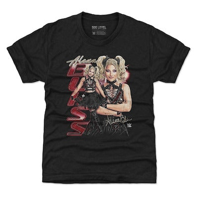 Youth 500 Level Heather Black Alexa Bliss Vintage T-Shirt - DASH RACEGEAR image 1