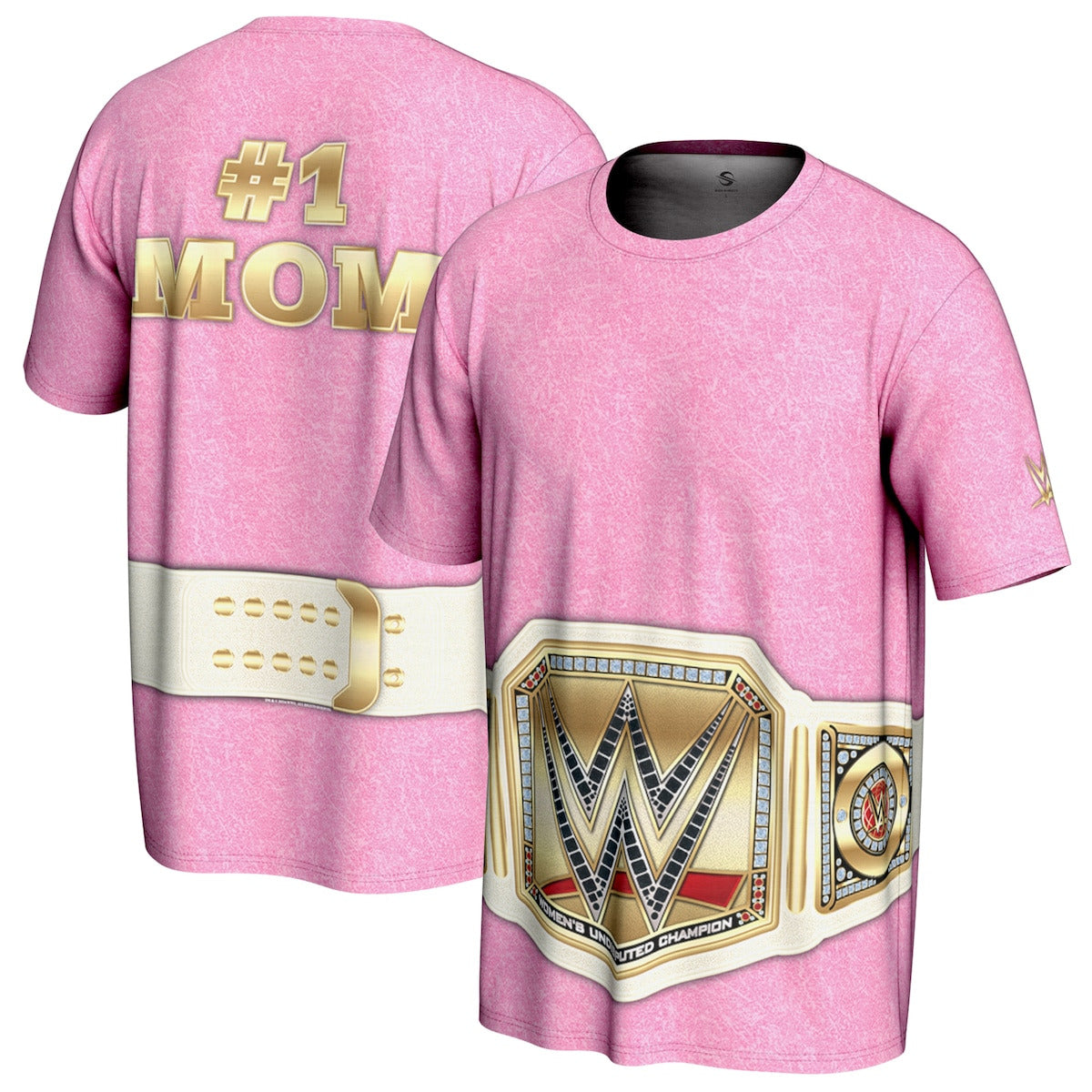 Men's ProSphere Pink WWE Mother's Day Title Belt T-Shirt