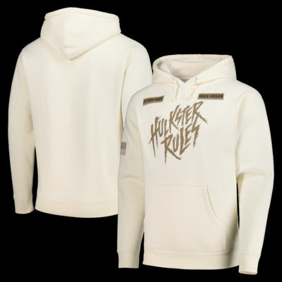 Men's Cream Hulk Hogan Hulkster Rules Bone Hoodie - DASH RACEGEAR image 1