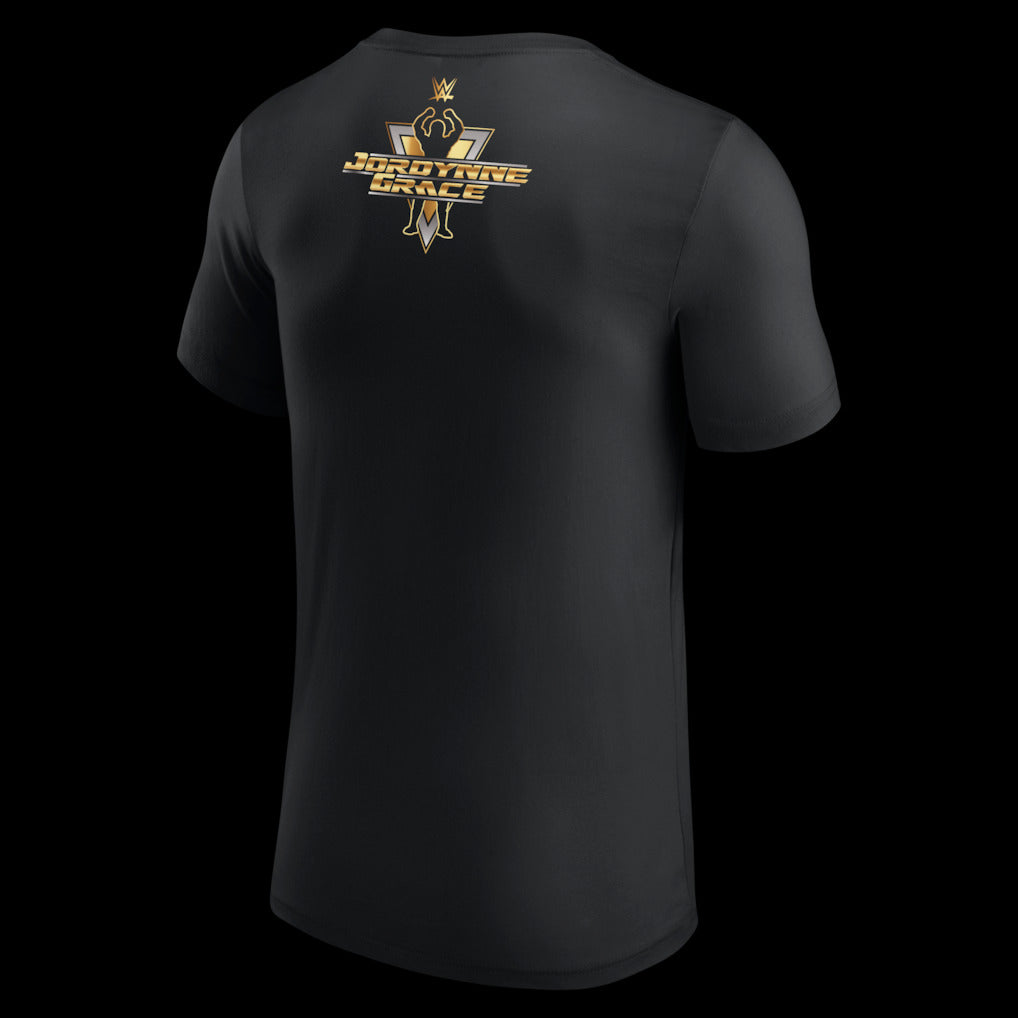 Men's Black Jordynne Grace Gold Logo Photo T-Shirt - DASH RACEGEAR image 3