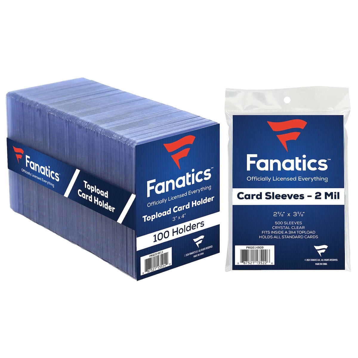 Fanatics Bulk Value Bundle - 500 Soft Sleeves & 100 Top Loader 35pt