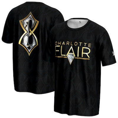 Men's ProSphere Black Charlotte Flair Tonal T-Shirt - DASH RACEGEAR image 1