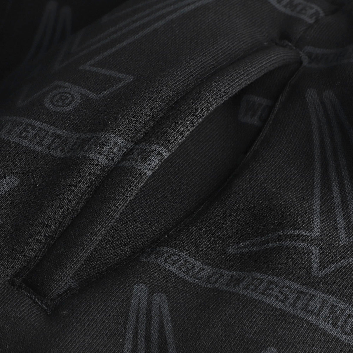 Men's Black WWE Stamped Fleece Shorts