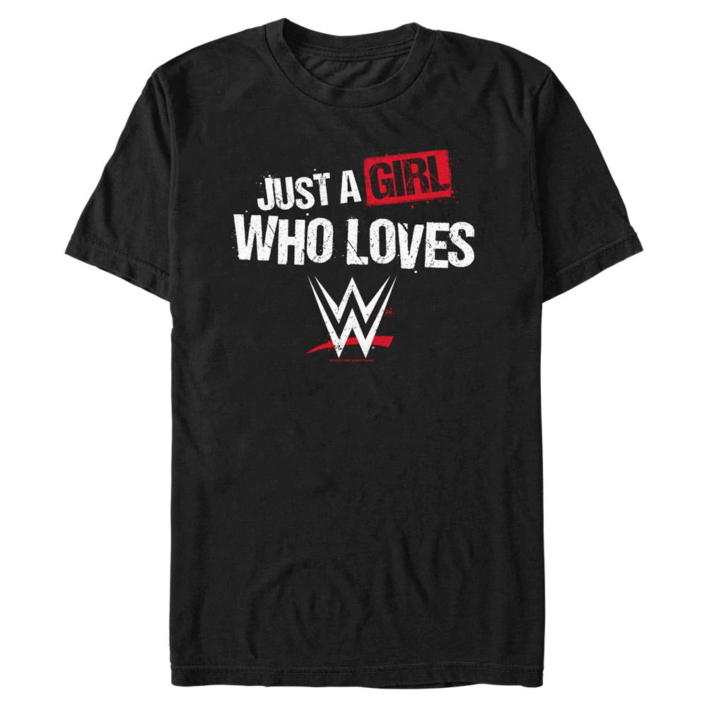 Men's Mad Engine Black WWE Just A Girl T-Shirt