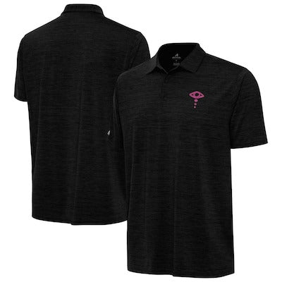 Men's Antigua Heather Black Liv Morgan Layout Polo - DASH RACEGEAR image 1